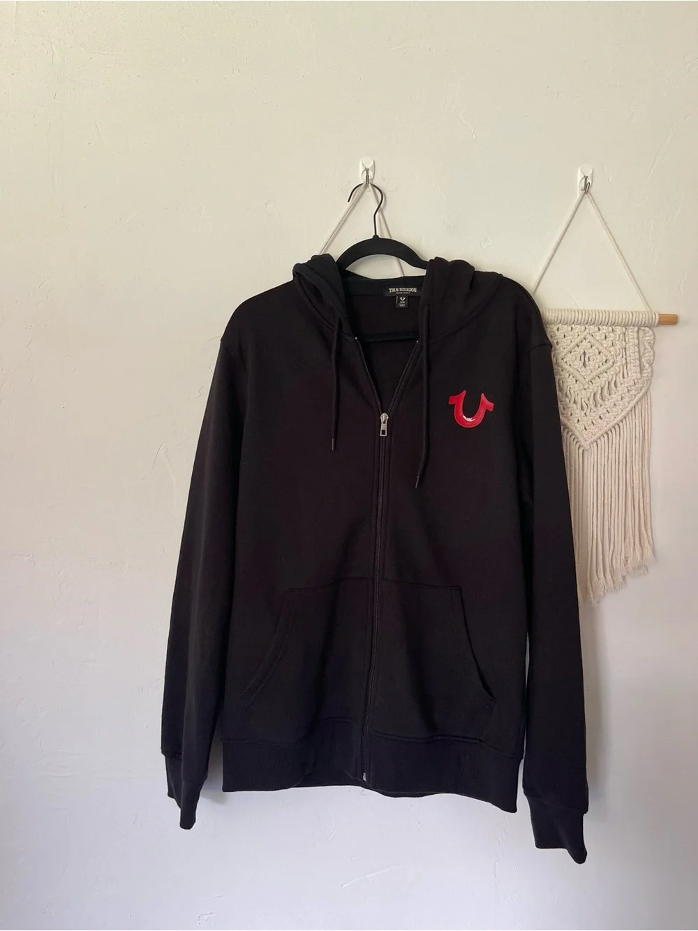 True Religion Buddha Seal Zip Hoodie Black